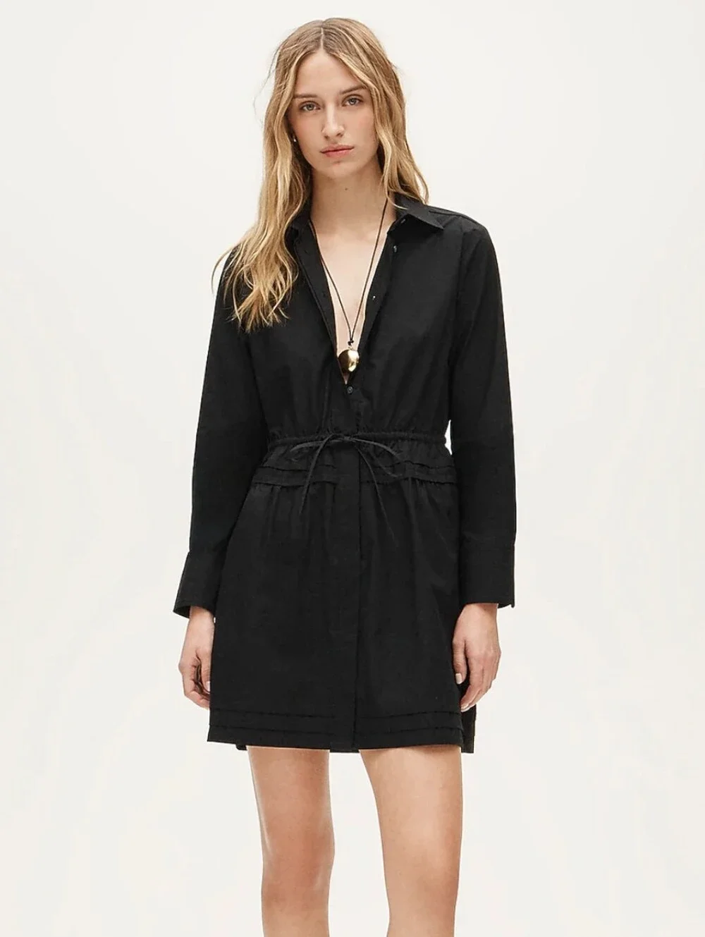 J. Crew Elena mini shirt-dress in cotton poplin